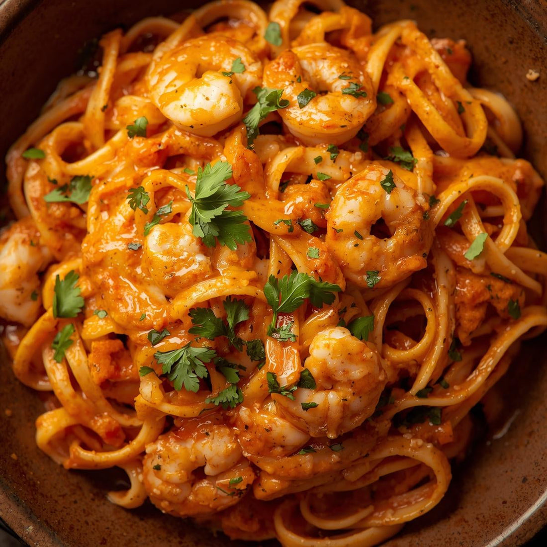 Pâtes au crevettes cajun