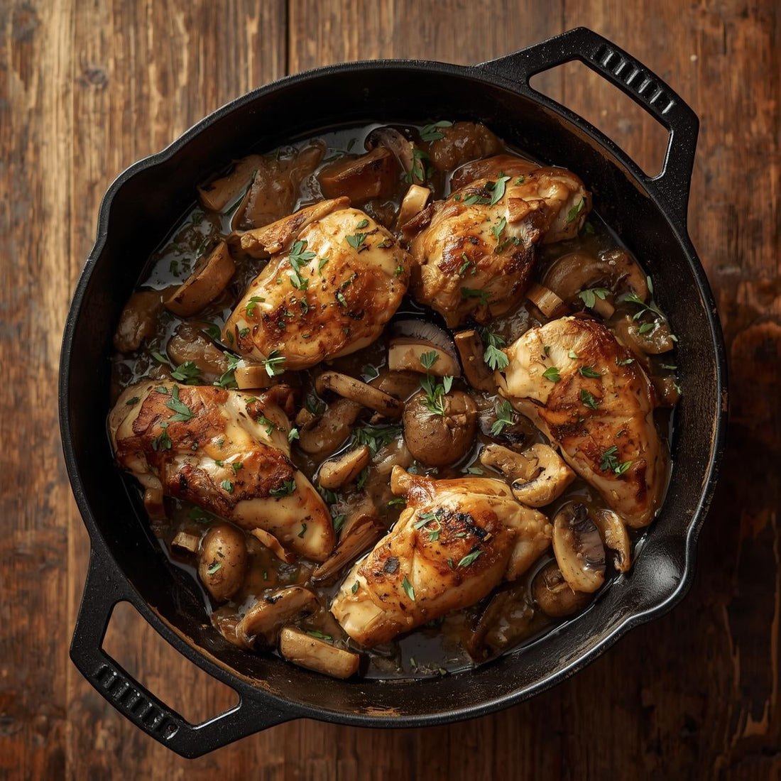 Sauté de poulet forestier